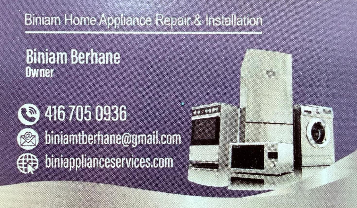 Biniam Home Appliance Repair & Installation
